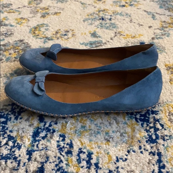 MARC JACOBS Blue Suede Flats - Picture 2 of 8